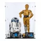 Preview: 75398 / 75379 C-3PO & R2D2 - Lego Acryl Vitrine