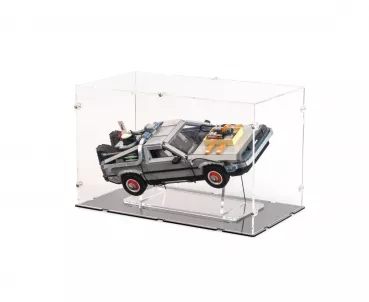 10300 DeLorean die Zeitmaschine aus Zurück in die Zukunft - Acryl Vitrine (mittel) & Ständer