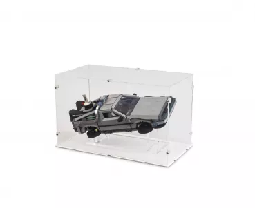 10300 DeLorean die Zeitmaschine aus Zurück in die Zukunft - Acryl Vitrine (mittel) & Ständer