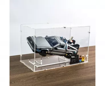 10300 DeLorean Back to the Future Time Machine (Medium) Display Case & Stand