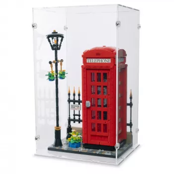 21347 Rote Londoner Telefonzelle - Acryl Vitrine Lego