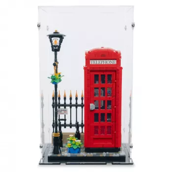 21347 Rote Londoner Telefonzelle - Acryl Vitrine Lego