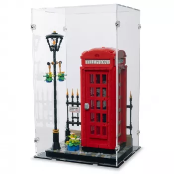 21347 Rote Londoner Telefonzelle - Acryl Vitrine Lego