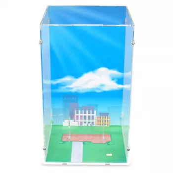 43217 UP House Display Case - XL Display & Stand & Vinylbackground