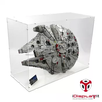 75192 UCS Millennium Falcon (On Stand) Display Case + 2in1 Ständer Vers. 2