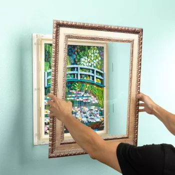 31220 Claude Monet Bridge over a Pond of Water Lilies - Wall Mounted Display Case (Special Edition)