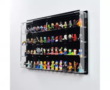 60 Lego Minifiguren - Acryl Wand Vitrine