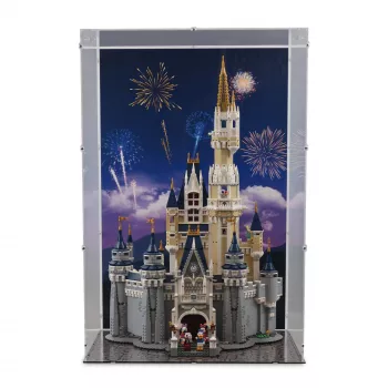 71040 Disney Schloß - Acryl Vitrine mit Vinylhintergrund