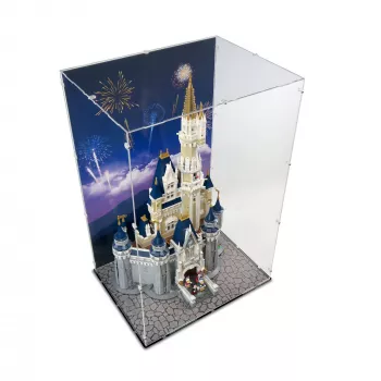 71040 Disney Schloß - Acryl Vitrine mit Vinylhintergrund