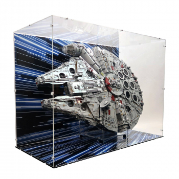 Preview: 75192 UCS Millennium Falcon (On Stand) Display Case - Vinyl Background