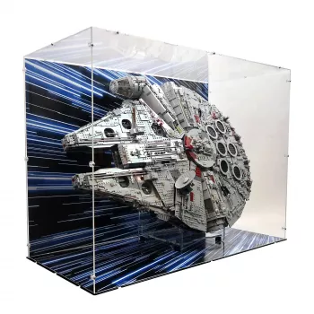 75192 UCS Millennium Falcon (On Stand) Display Case + 2in1 Ständer Vers. 2