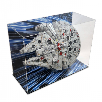 Preview: Lego 75192 UCS Millennium Falcon (On Stand) Display Case - Vinyl Background