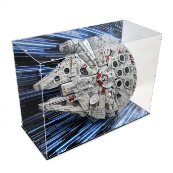 75192 UCS Millennium Falcon (On Stand) Display Case + 2in1 Ständer Vers. 2