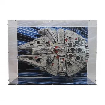 Lego 75192 UCS Millennium Falcon (On Stand) Display Case - Vinyl Background