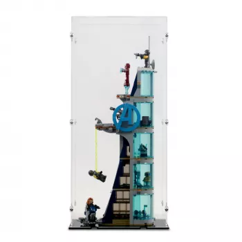 76166 Avengers Kräftemessen am Turm - Acryl Vitrine Lego