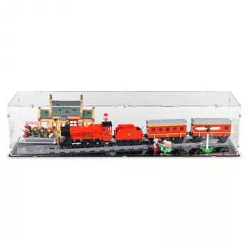 76423 Hogwarts Express & der Bahnhof von Hogsmeade - Acryl Vitrine Lego