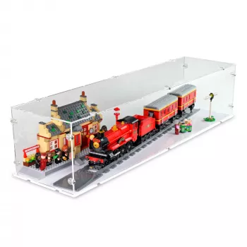 76423 Hogwarts Express & der Bahnhof von Hogsmeade - Acryl Vitrine Lego