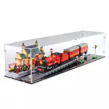 76423 Hogwarts Express & der Bahnhof von Hogsmeade - Acryl Vitrine Lego