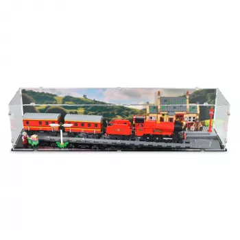 76423 Hogwarts Express & der Bahnhof von Hogsmeade - Acryl Vitrine Lego