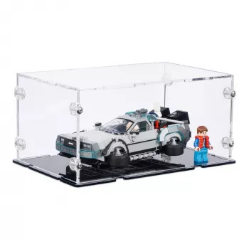 77256 Zeitmaschine aus Zurück in die Zukunft - Acryl Vitrine Lego