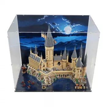 71043 Hogwarts Schloss - Acryl Vitrine Lego - Vinyl Hintergrund