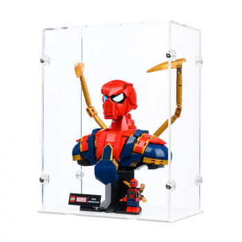 Preview: 76326 Iron Spider-Man Büste - Acryl Vitrine Lego