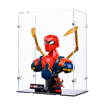 Preview: 76326 Iron Spider-Man Büste - Acryl Vitrine Lego