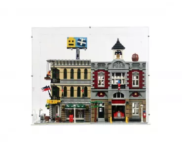 2x LEGO Modular Buildings (H43) Display Case