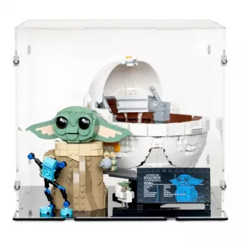 75403 Grogu in seiner Repulsorwiege - Acryl Vitrine Lego