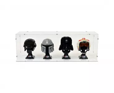 4x Star Wars Helme - Acryl Vitrine Lego