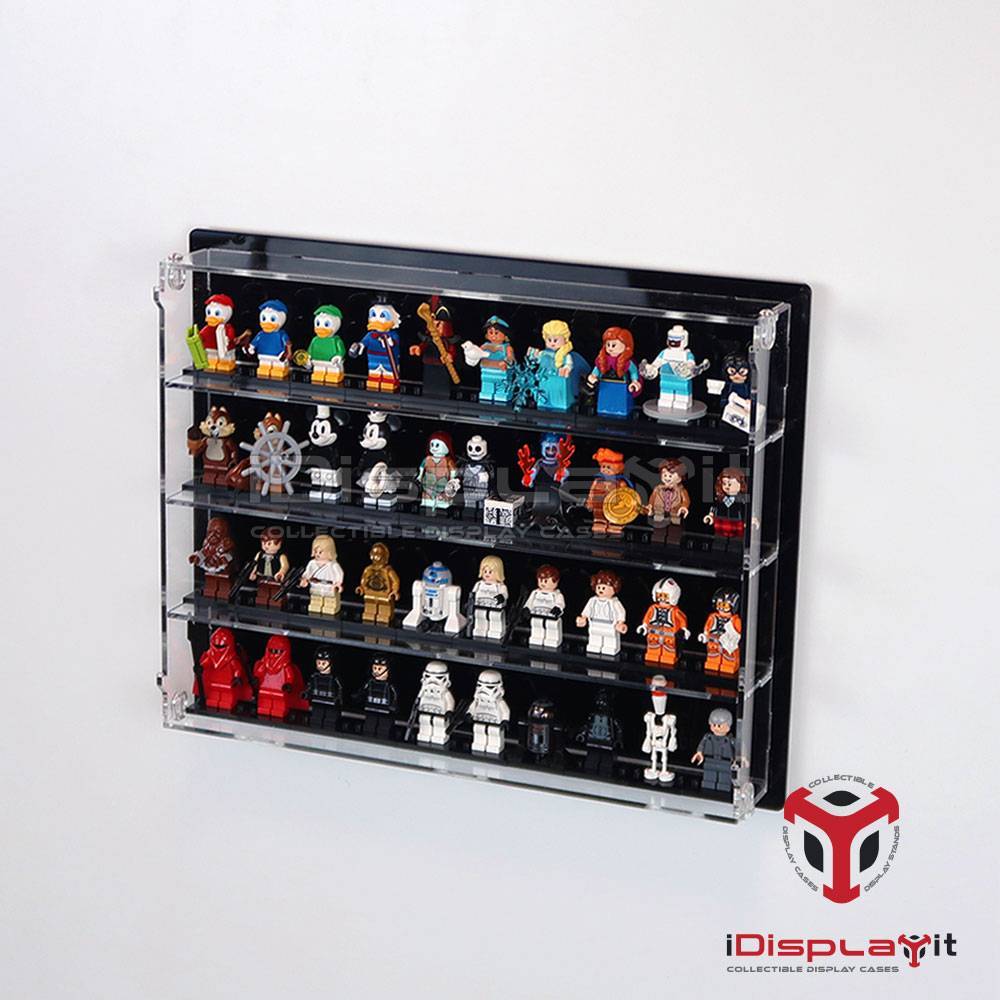 Boden Schwarz Lego Minifigur-Vitrine für zwei Lego® Mini Figuren