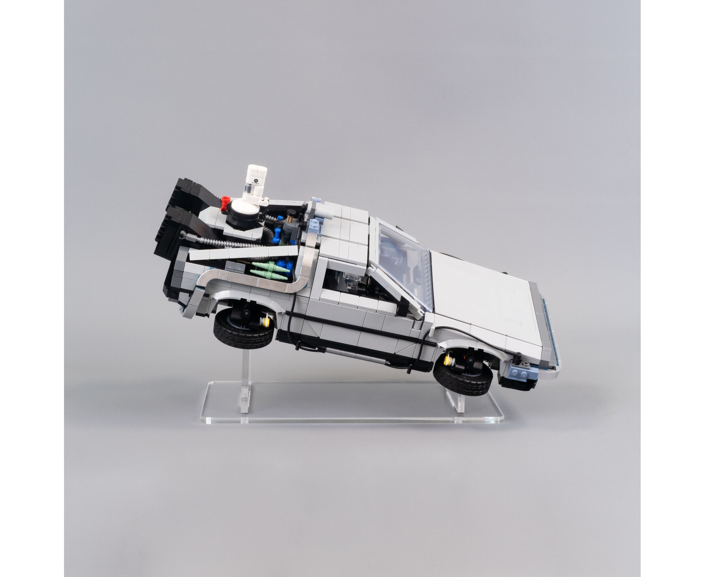 Acryl Vitrinen für Deine Lego Modelle-Lego 10300 Acrylständer für Delorean  - Die Zeitmaschine aus Zurück in die Zukunft