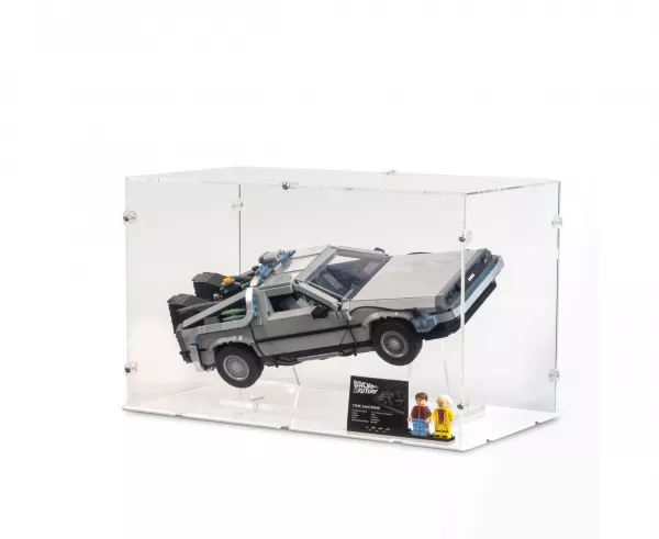 10300 DeLorean die Zeitmaschine aus Zurück in die Zukunft - Acryl Vitrine (mittel) & Ständer