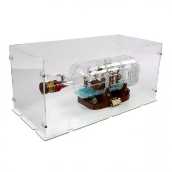 Lego 21313,92177 Schiff in der Flasche - Acryl Vitrine