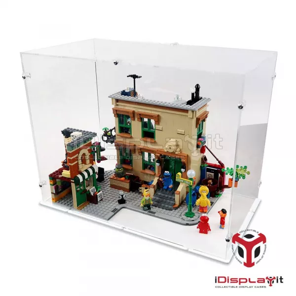 Vitrine pour Lego 21324 Ssame Street Vitrine Vitrine en Acrylique pour Lego  21324 (Modèle Lego Non Inclus) 3,40x25x30cm