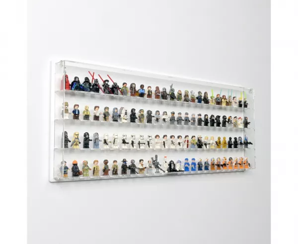 100 Lego Minifiguren - Acryl Wand Vitrine