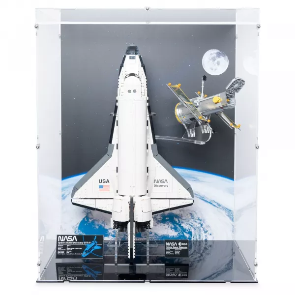 10283 NASA-Spaceshuttle „Discovery“ - Vertikal & Ständer - Acryl Vitrine Lego