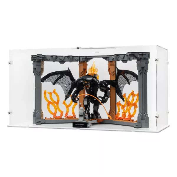 10367 Der Herr der Ringe: Balrog Bücherstütze (geöffnet) - Acryl Vitrine Lego