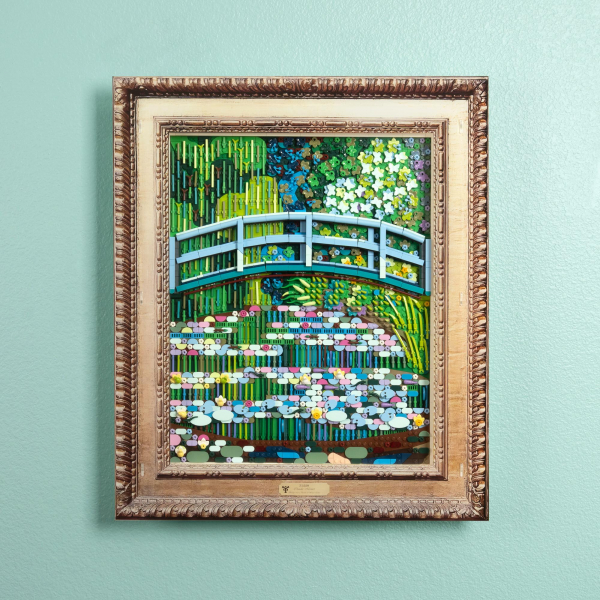 31220 Claude Monet Bridge over a Pond of Water Lilies - Wall Mounted Display Case (Special Edition)