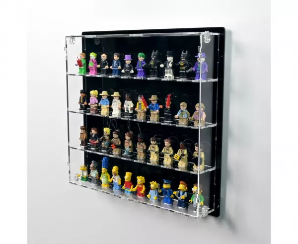 40 Lego Minifiguren - Acryl Wand Vitrine