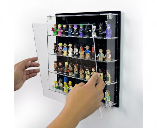 40 Lego Minifiguren - Acryl Wand Vitrine