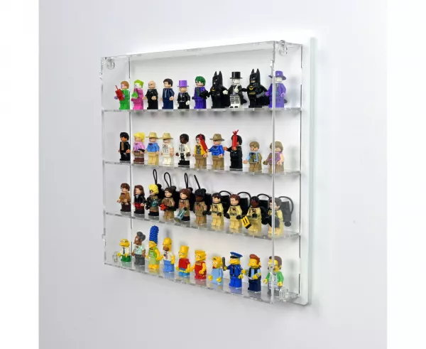 40 Lego Minifiguren - Acryl Wand Vitrine