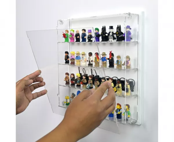 40 Lego Minifiguren - Acryl Wand Vitrine