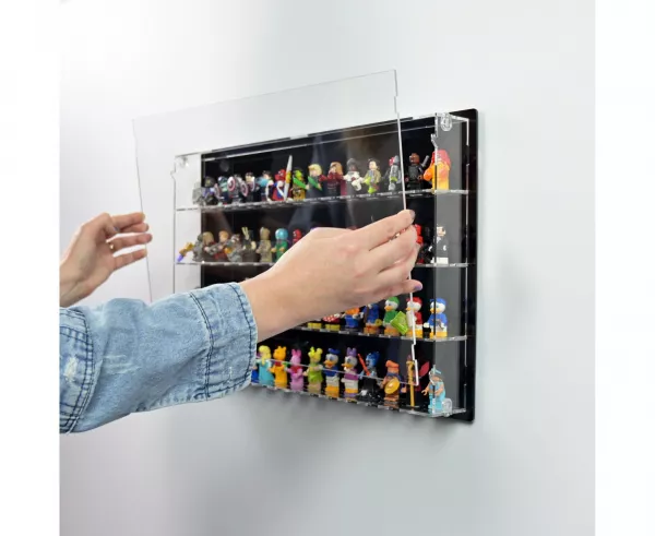 60 Lego Minifiguren - Acryl Wand Vitrine