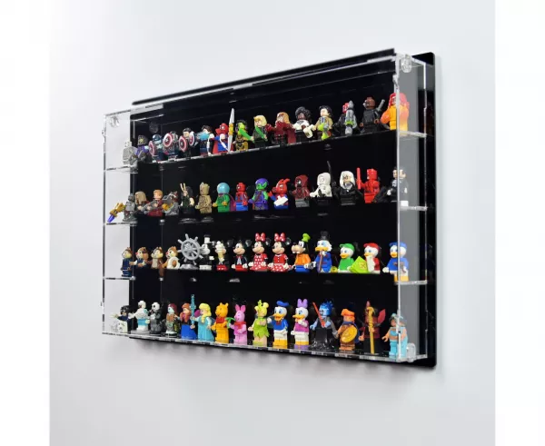 60 Lego Minifiguren - Acryl Wand Vitrine