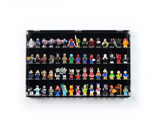 60 Lego Minifiguren - Acryl Wand Vitrine