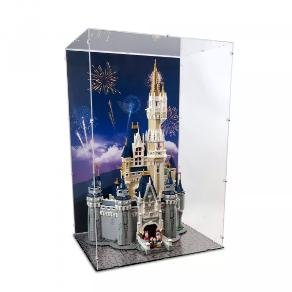 71040 Disney Schloß - Acryl Vitrine mit Vinylhintergrund