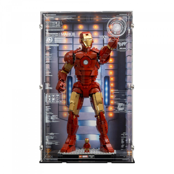 76344 Iron Man Mark 3 Sammleredition - Acryl Vitrine Lego