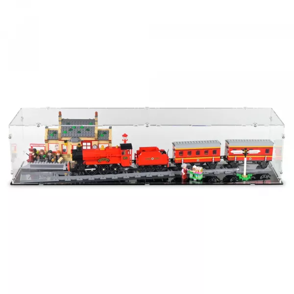 76423 Hogwarts Express & der Bahnhof von Hogsmeade - Acryl Vitrine Lego