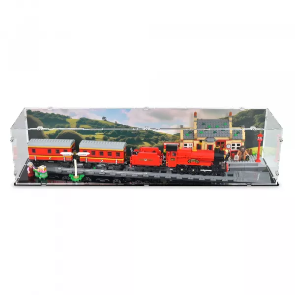 76423 Hogwarts Express & der Bahnhof von Hogsmeade - Acryl Vitrine Lego